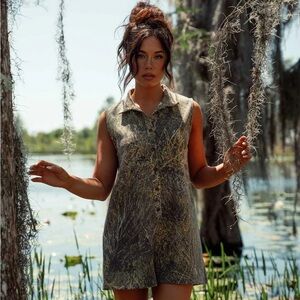 Chic Sleeveless Patterned Romper